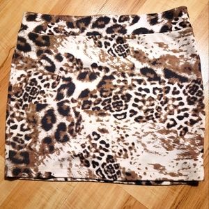 Cheetah Print Wet Seal Mini Skirt